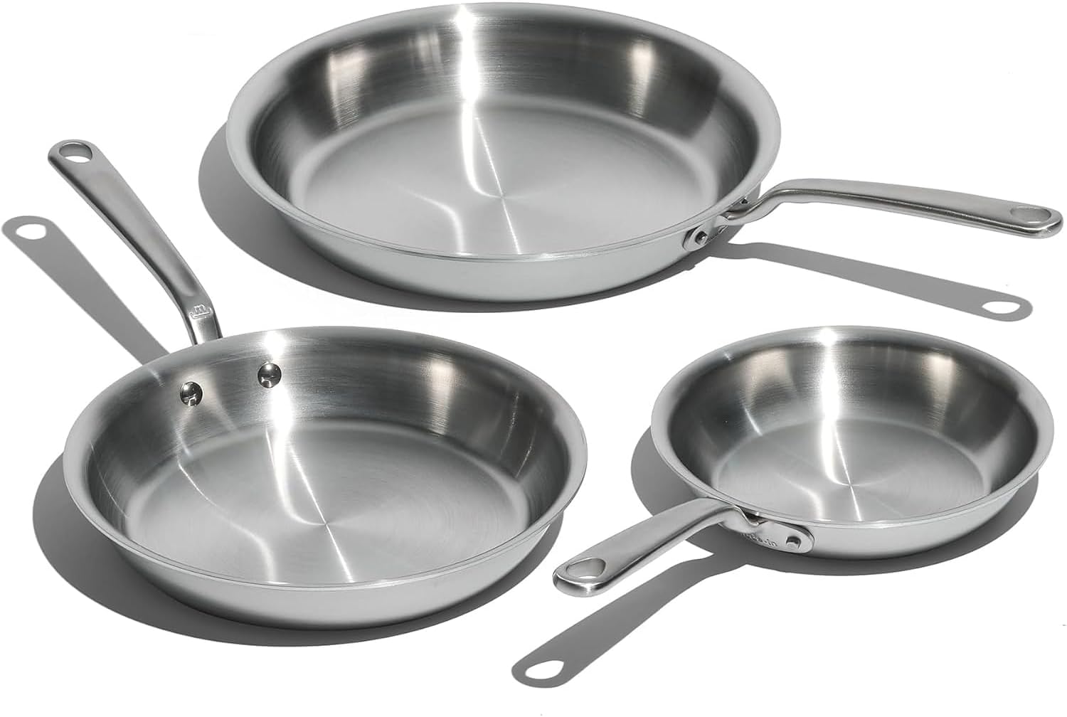 Made In Cookware 3-piece stainless frying pan set — the pans I currently use