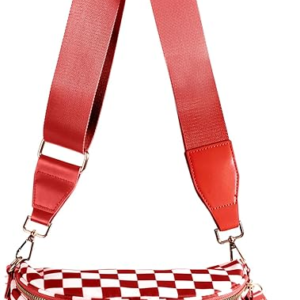 Spacious Checkered Nylon Crossbody Bag Bum Bag Handbags Wallets for Women